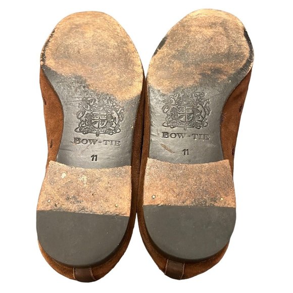 Bow Tie Mens Shoes Brown Skull Formal Velvet Loafer US 11 Smoking Shoes - Picture 6 of 14